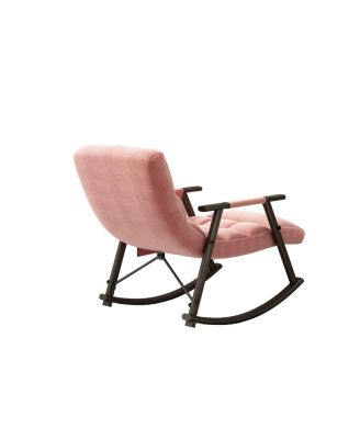 Adjustable Space-Saving Rocking Chair with Iron Frame