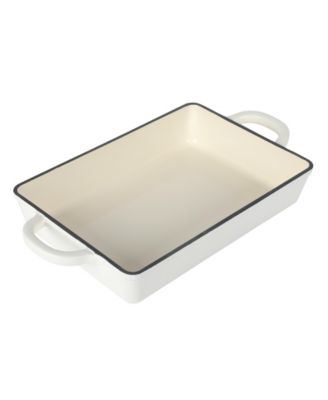 Crock-Pot Enamel Cast Iron Lasagna Pan - Matte Linen White