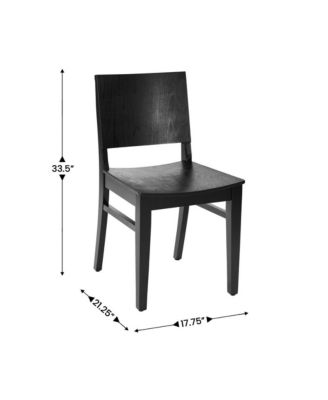 Spencer Set Of 2 Dining Chairs With Curved Backrests And Solid Wood Constructions