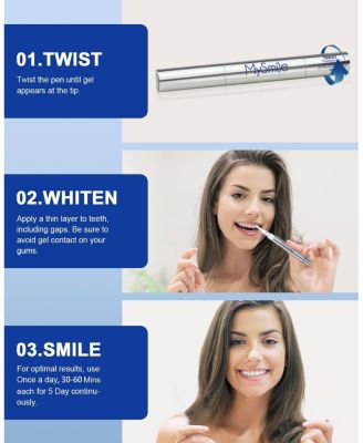Teeth Whitening Pen Kit 14 Treatments - 2Pcs Non-Sensitive Teeth Whitening Gel Pen for Whiter Teeth - 8ML Tooth Whitening Gel with Strength Hydrogen Peroxide