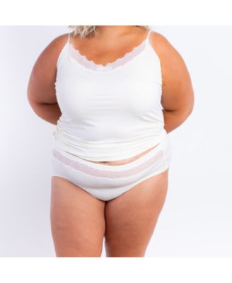 Women's Soft Seamless Camisole with Lace Trim