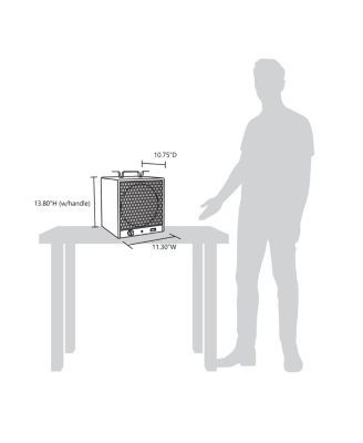 Portable 240v Electric Garage Heater, 600 sq. ft. with 6-Foot Cord Wrap and Carrying Handle, Perfect for Garages, Workshops and More