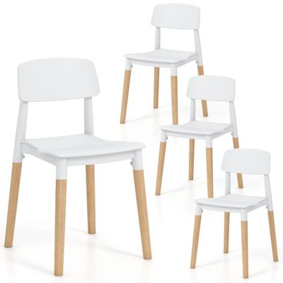 Modern Dining Side Chairs Set of 4 with Ergonomic Backrest for Dining Room
