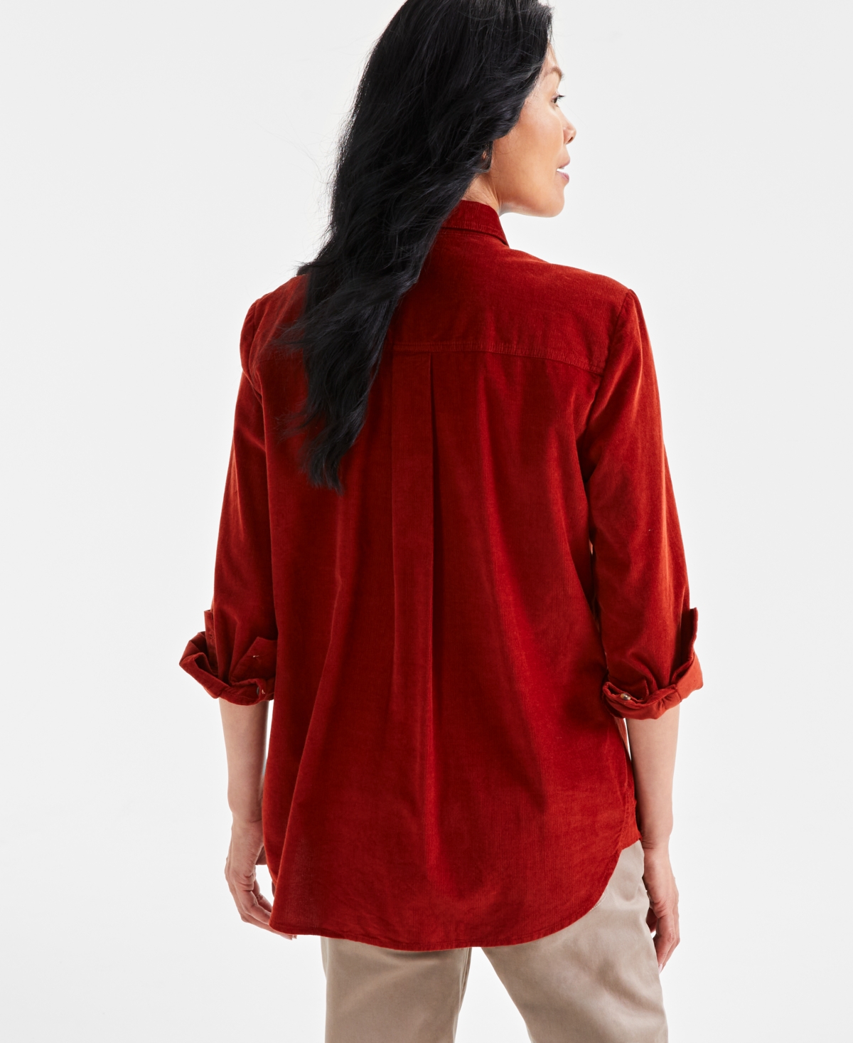 Style & Co Women's Cotton Corduroy Overshirt, Created for Macy's