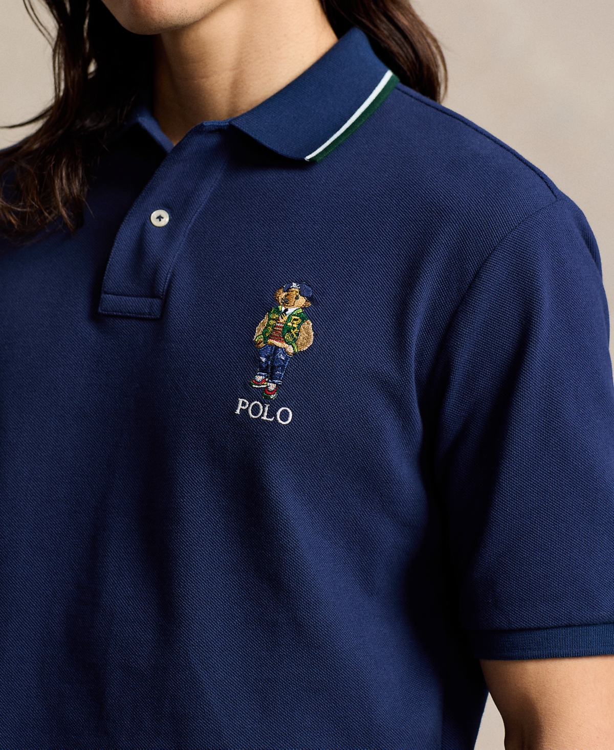 Polo Ralph Lauren Men's Classic-Fit Polo Bear Mesh Polo Shirt