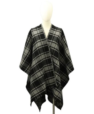 Michael Kors MK Plaid Reversible Ruana  