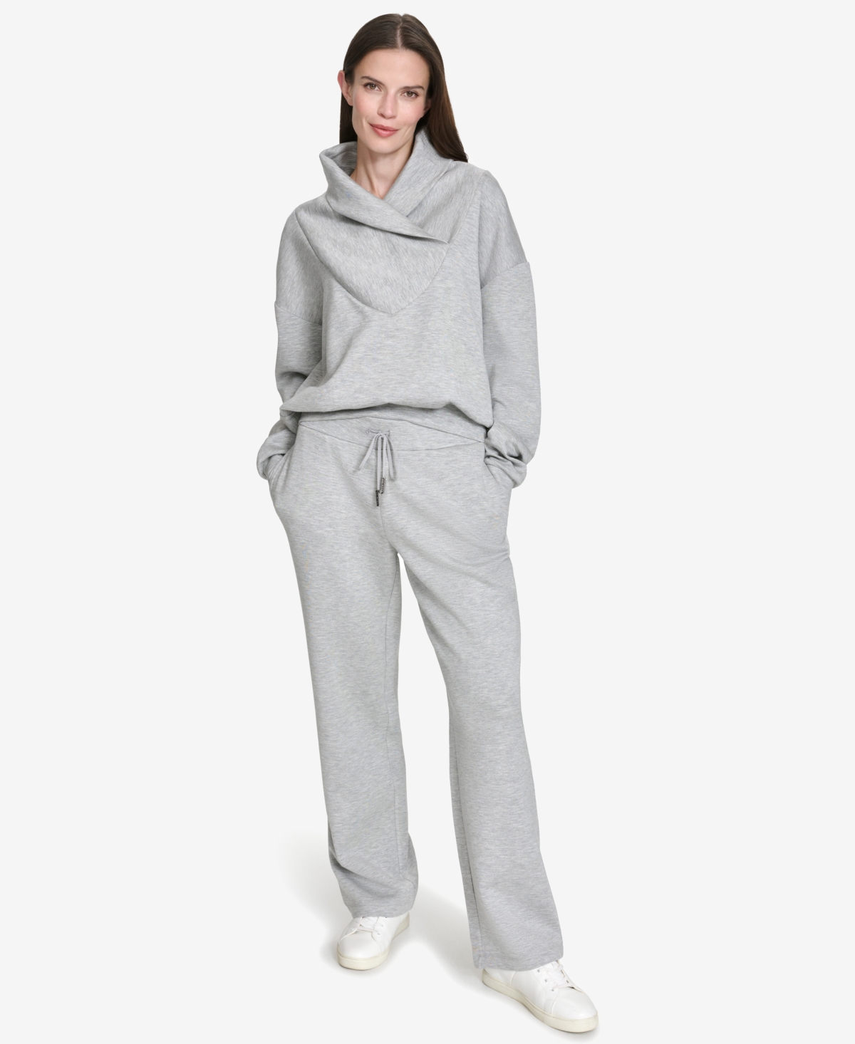 Halston Women's Shawl-Collar Dropped-Sleeve Pullover