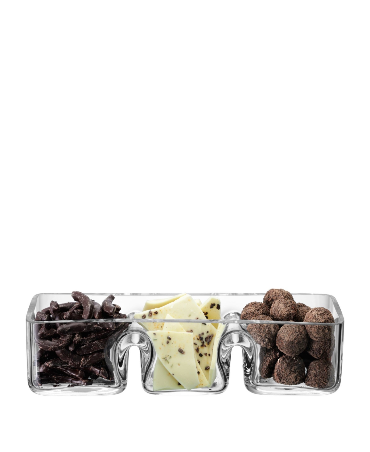 Lsa International Serve Trio Dish In Clear Glass