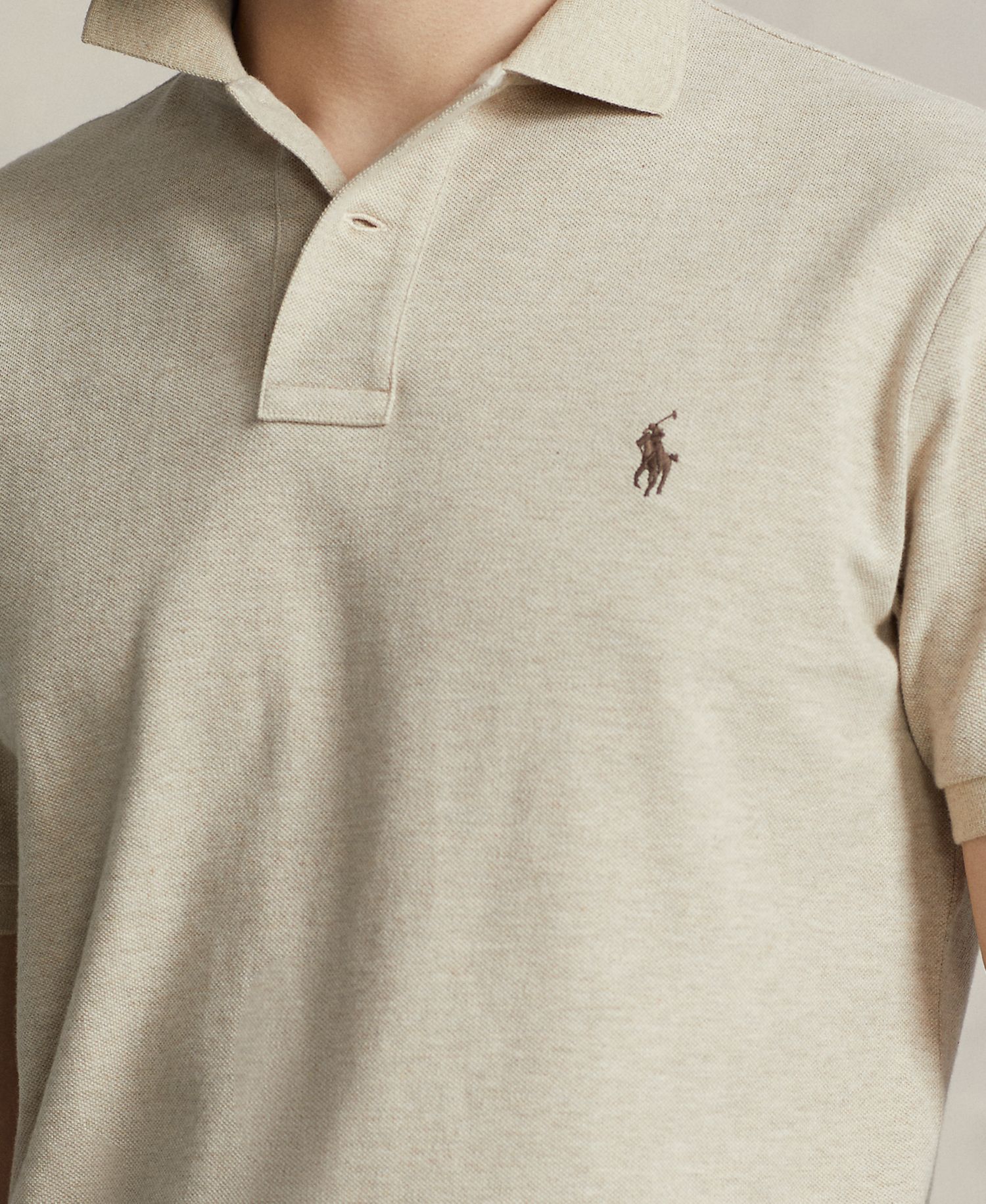 Men's Cotton Custom Slim Fit Mesh Polo Shirt