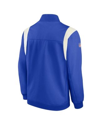 Men's Royal Los Angeles Rams Sideline Coaches Bomber Full-Zip Jacket