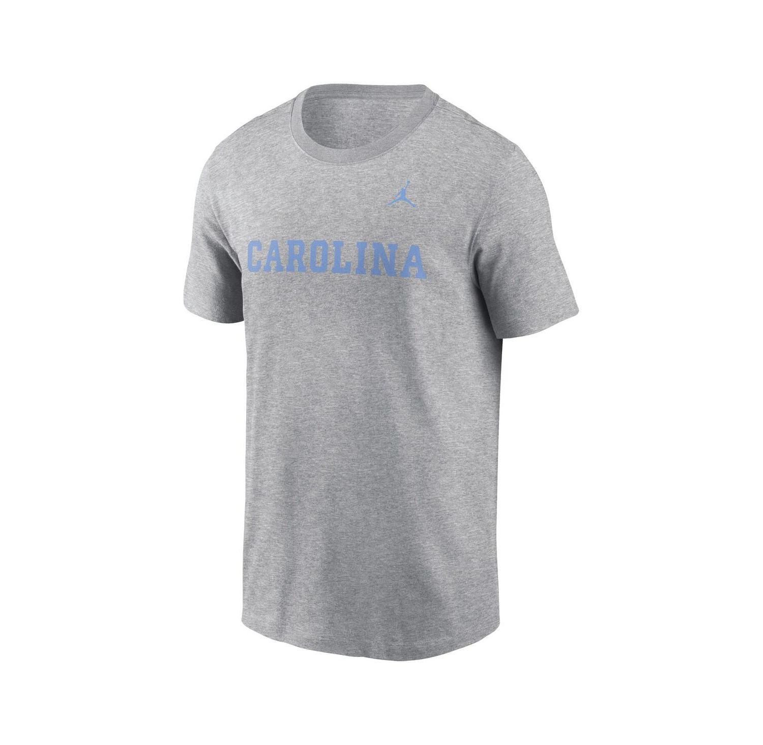 Men's Heather Gray North Carolina Tar Heels Primetime Evergreen Wordmark T-Shirt