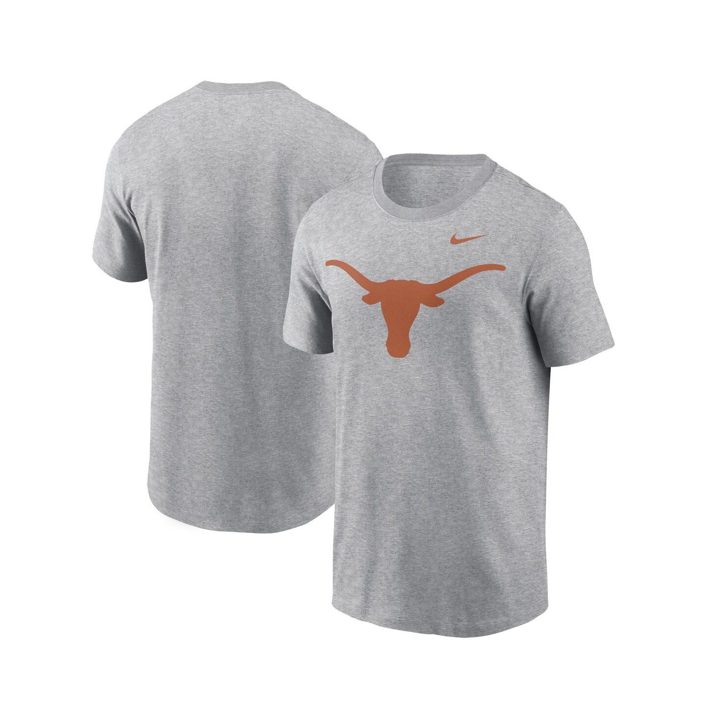 Мужская футболка Nike Heather Gray Texas Longhorns Primetime Evergreen Logo — фото 1