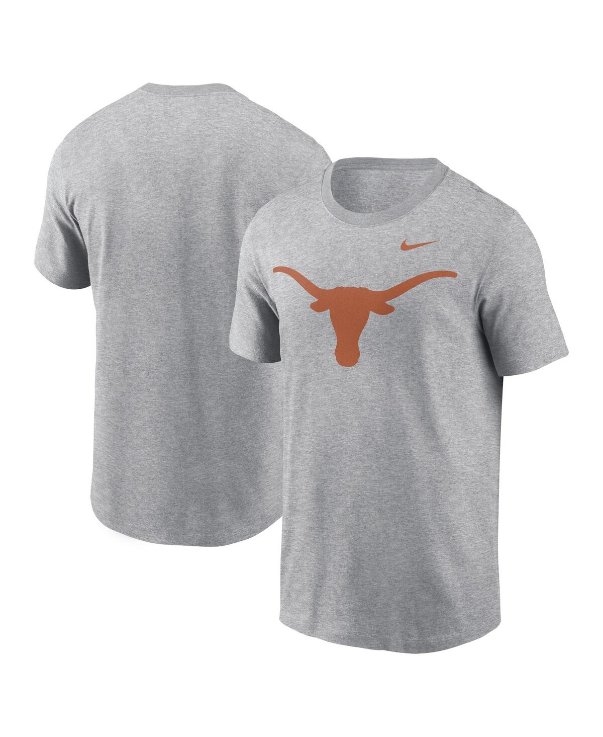 Nike Heather Gray Texas Longhorns Primetime Evergreen Logo T-shirt In Gray