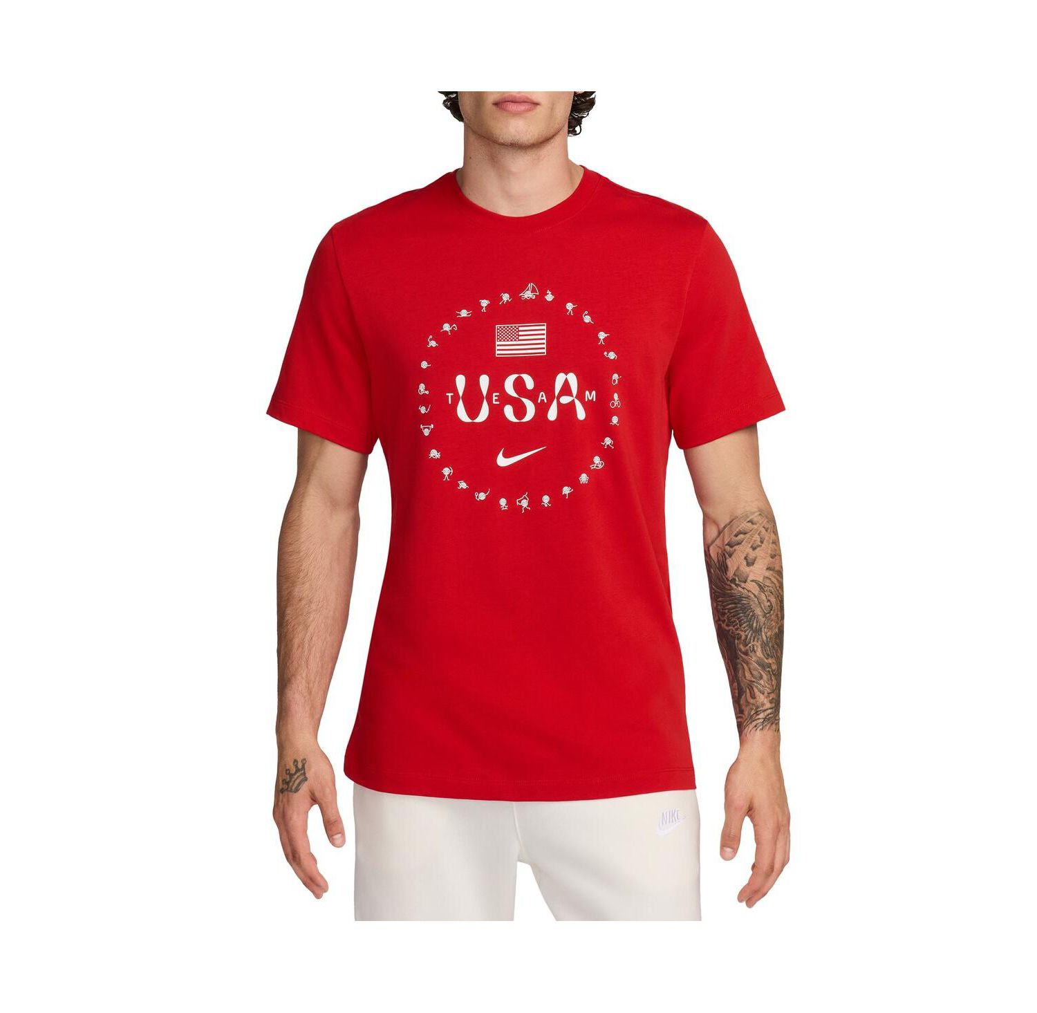 Men's Red Team USA Premium Essentials Icon T-Shirt