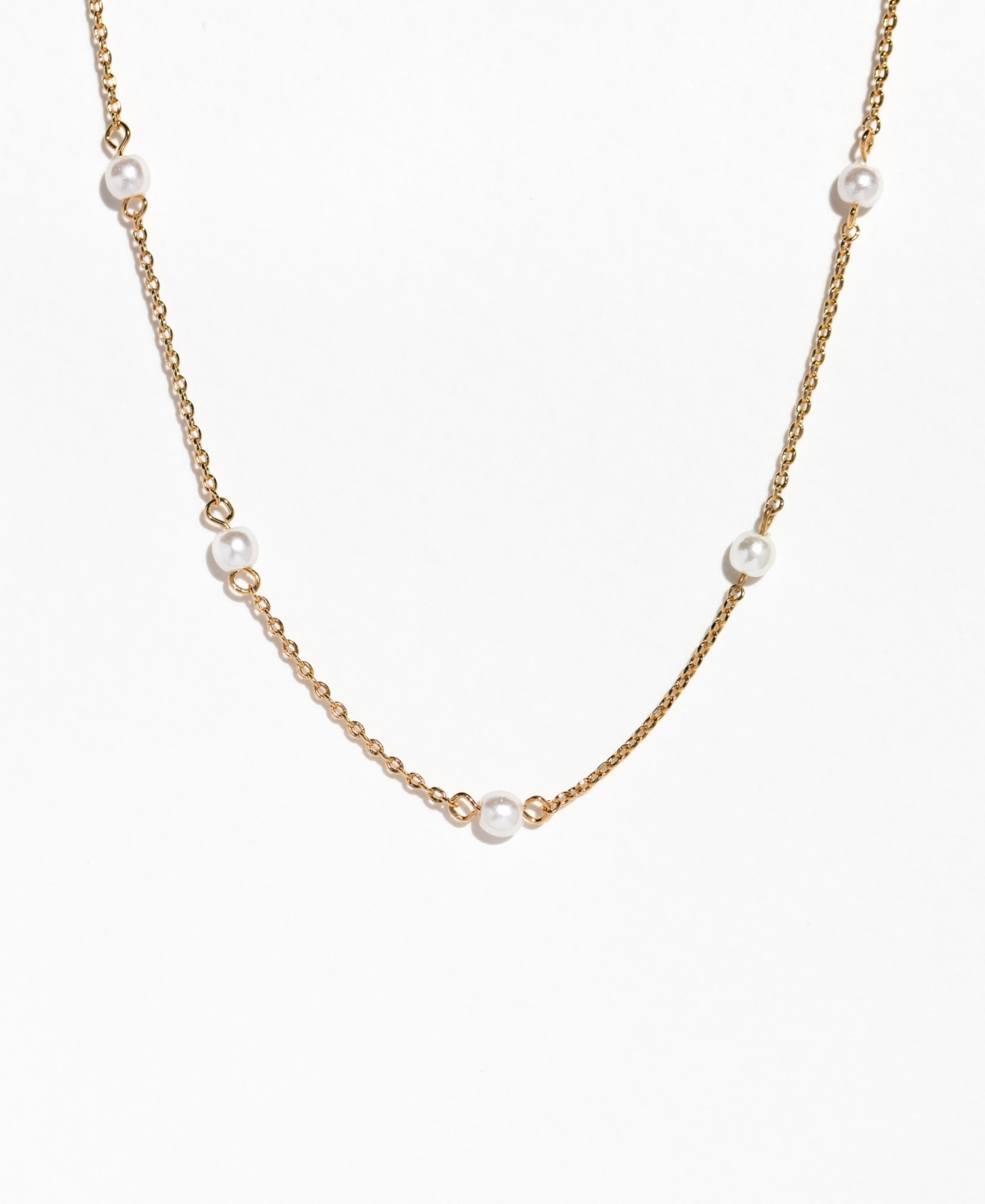 Girls Crew Faux Pearl Delicate Necklace In Gold