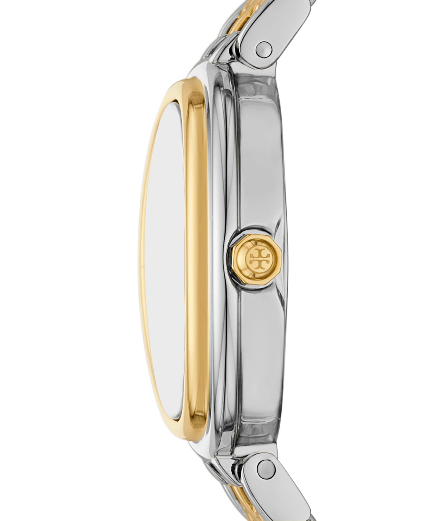 Женские часы Tory Burch The Oval Two-Tone Stainless Steel Bracelet Watch 22mm — фото 2