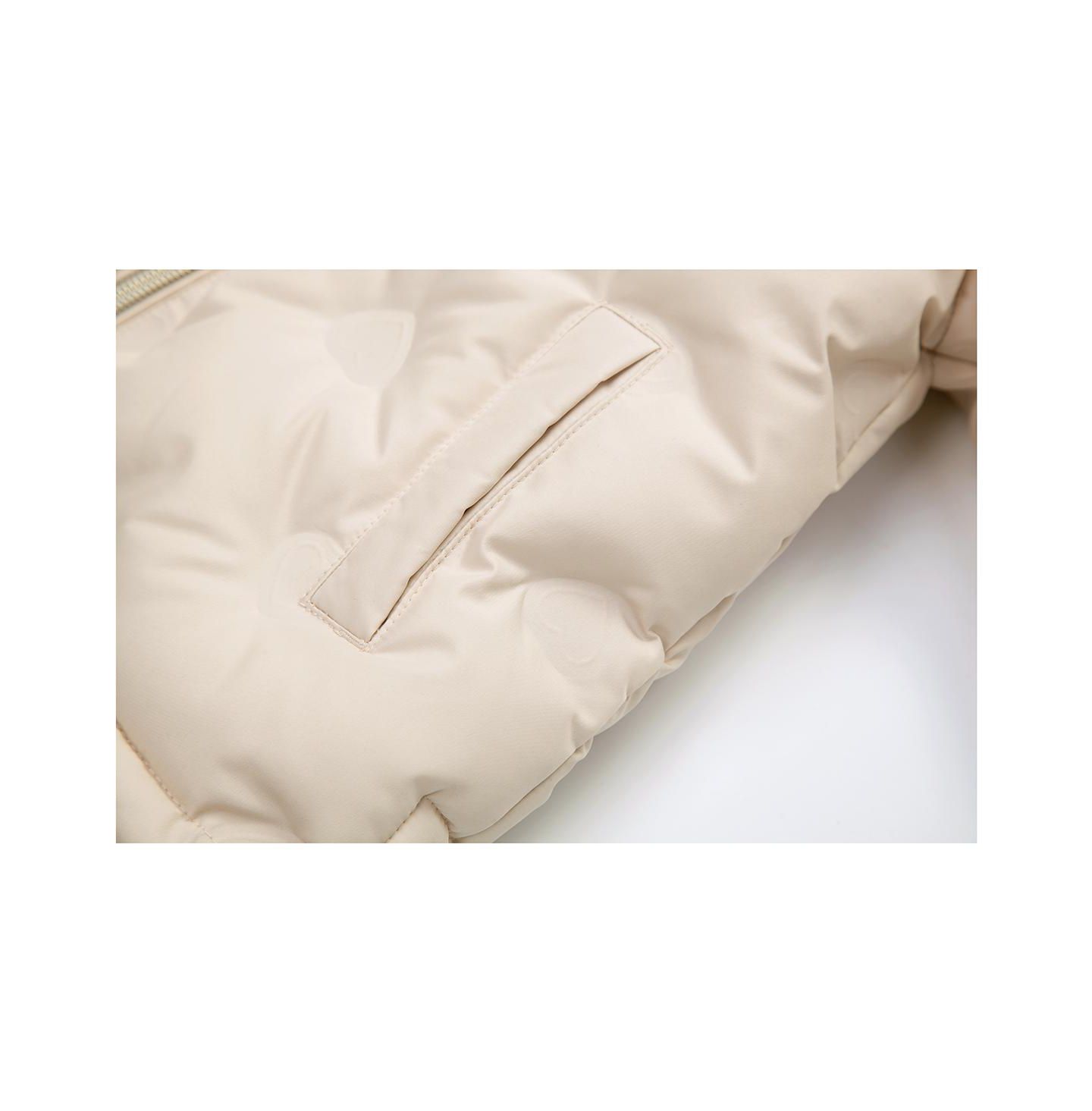 Куртка Rokka&Rolla Fleece Lined Heart Puffer Jacket 6-24M для девочек-малышей, цвет: Слоновая кость — фото 5