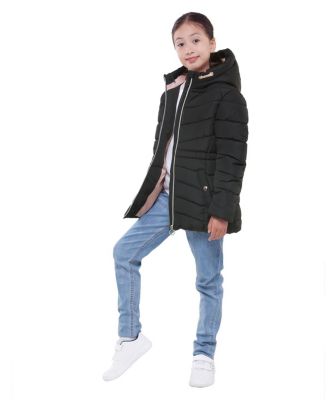 Little and Big Girl Shower Resistant Puffer Coat, Size 4-18