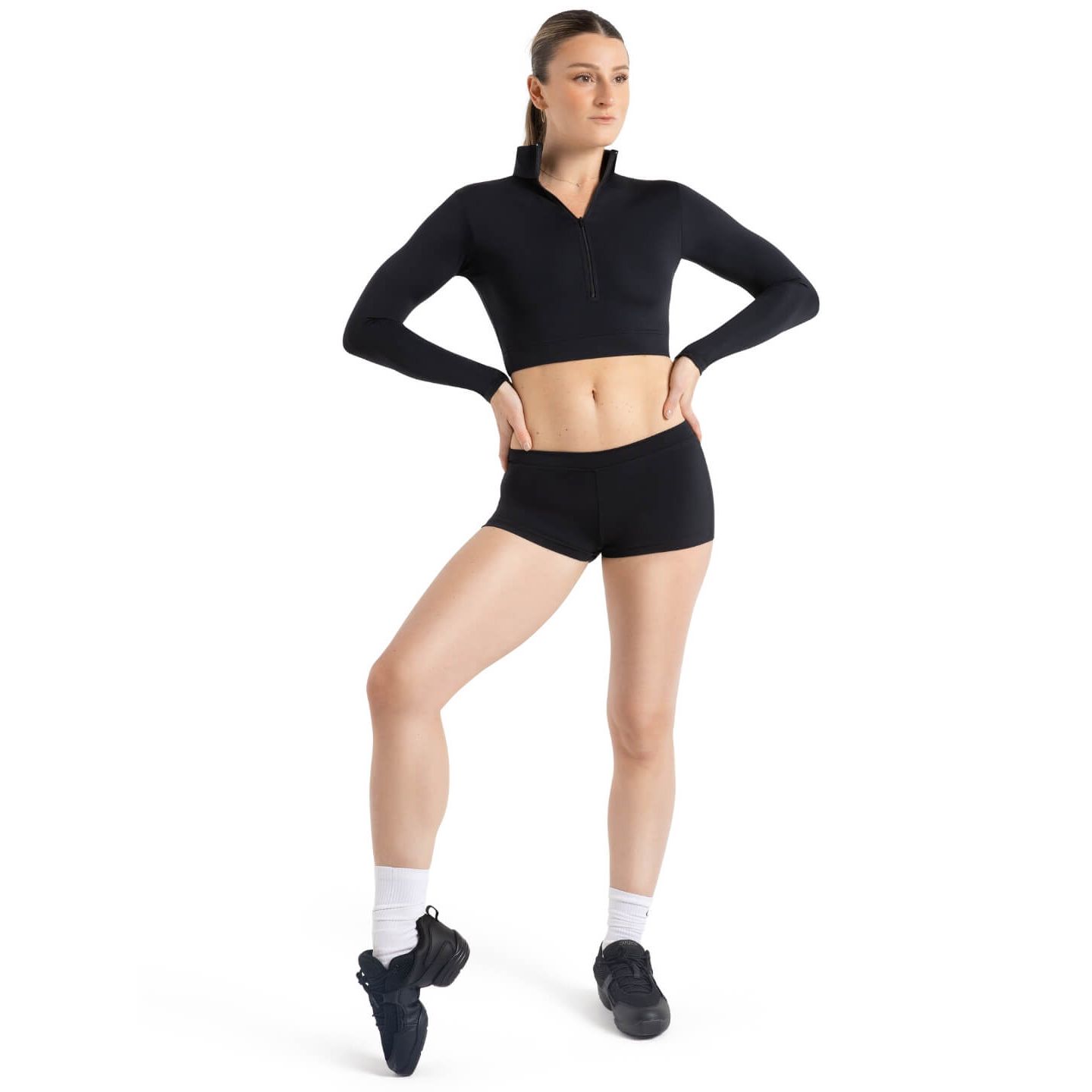 Женские шорты Capezio Plus Size Boy Cut Low Rise, цвет: Чёрный — фото 4
