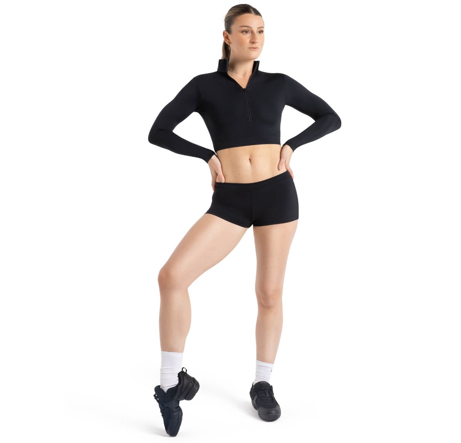 Plus Size Boy Cut Low Rise Shorts