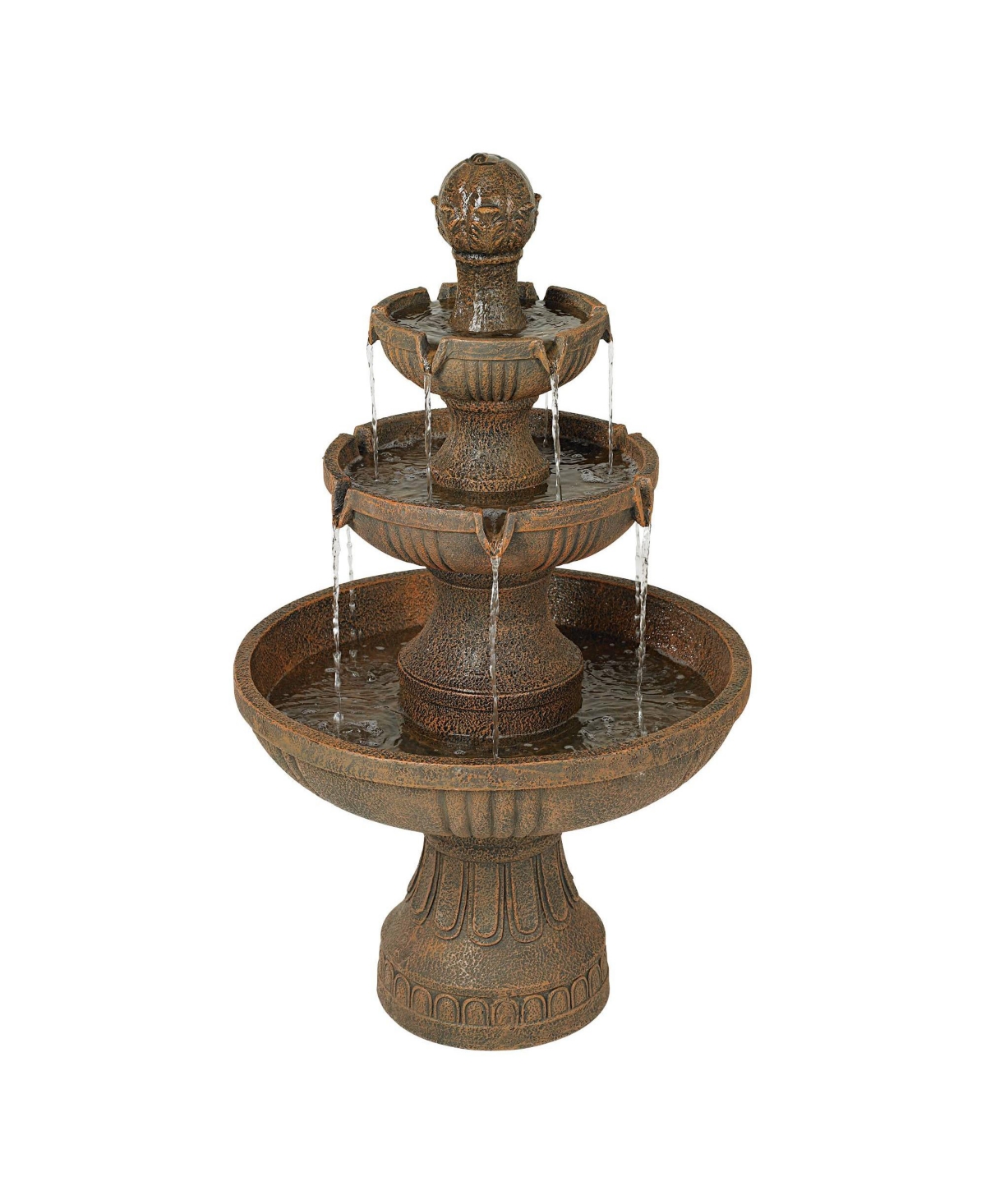 Ravenna Italian Outdoor Floor Bubbler Fountain and Waterfalls High 3 Tiered Cascading for Garden Patio Backyard Deck Home Lawn Porch House Relaxat