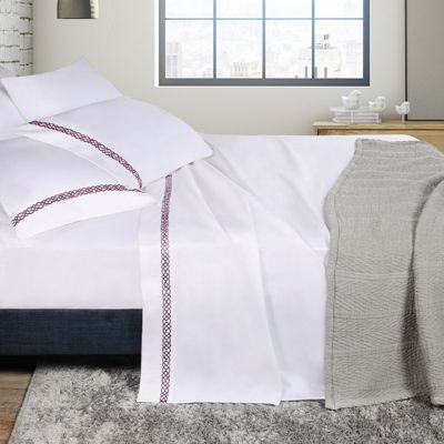 1000 Thread Count Egyptian Cotton Embroidered Bed Sheet Set, King