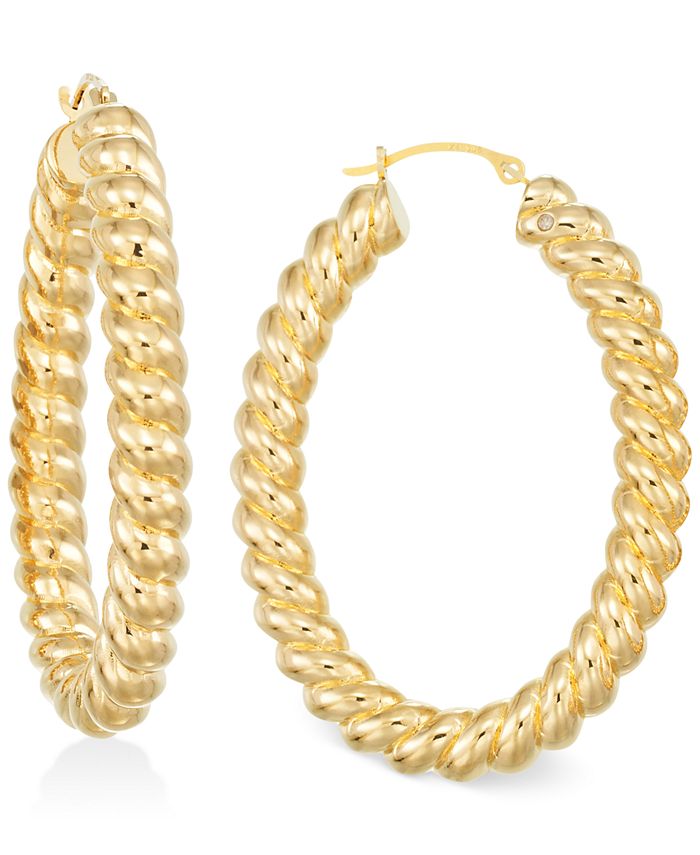 SIGNATURE RIBBONED EARRING - BIG GOLD
