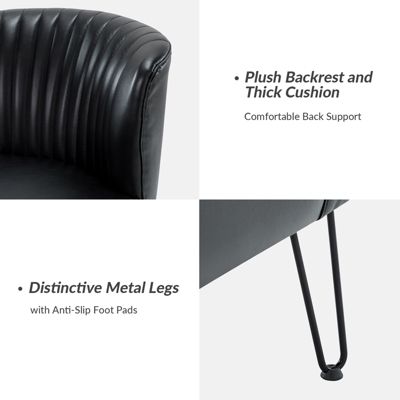 Donia Contemporary and Classic Wooden Upholstered Accent Chair