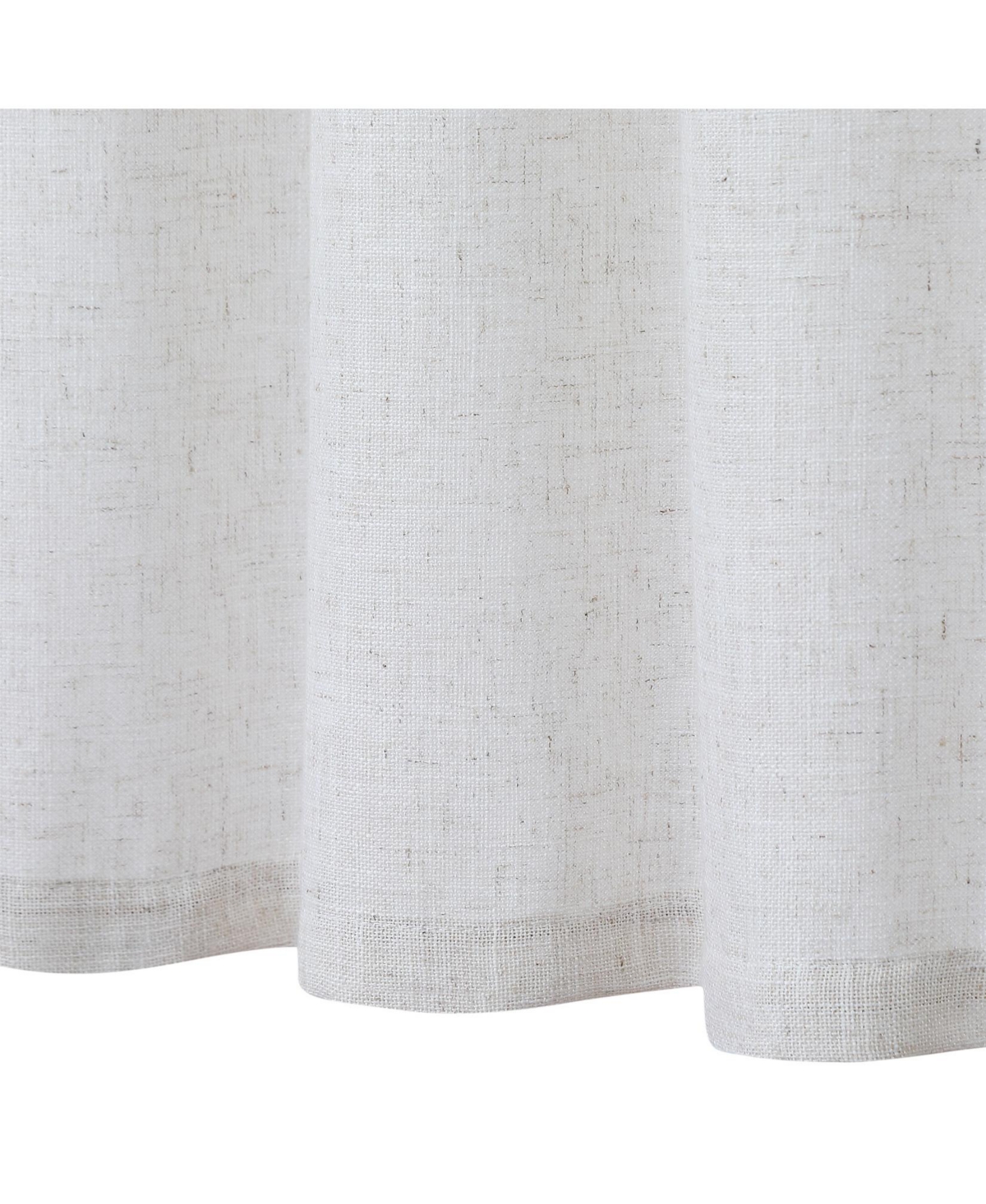Linen Blend Kitchen Tier Window Curtain Pair, 52" x 30" - Natural Linen White