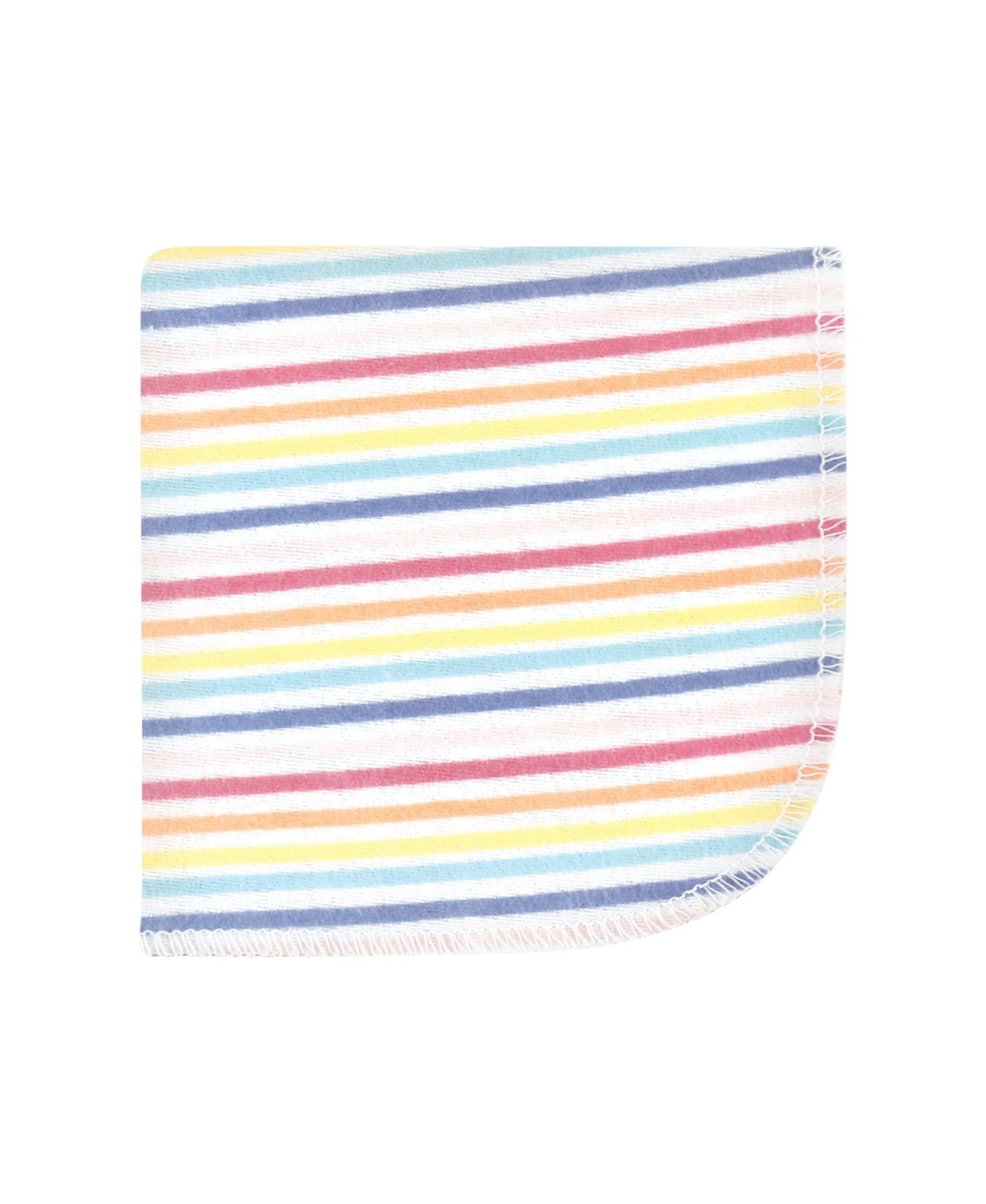 Hudson Baby Infant Girl Flannel Washcloths, Creative Rainbow 12Pk, One Size - Creative rainbow 12pk