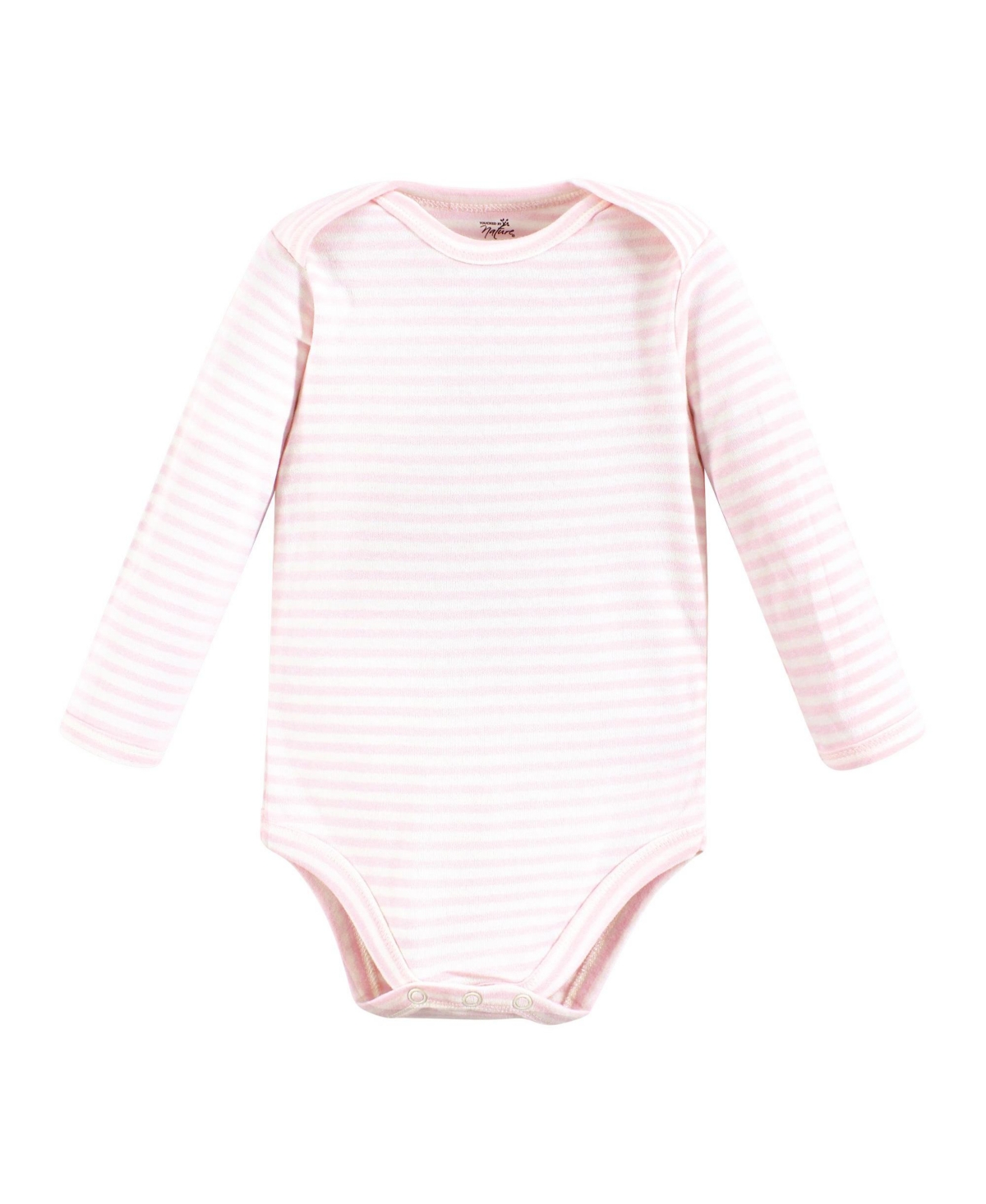 Touched by Nature Baby Girls Organic Cotton Long-Sleeve Bodysuits, Months - Bubblegum floral