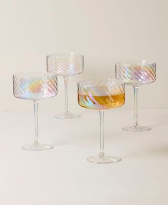 Tuscany Classics Iridescent Coupes, Set Of 4