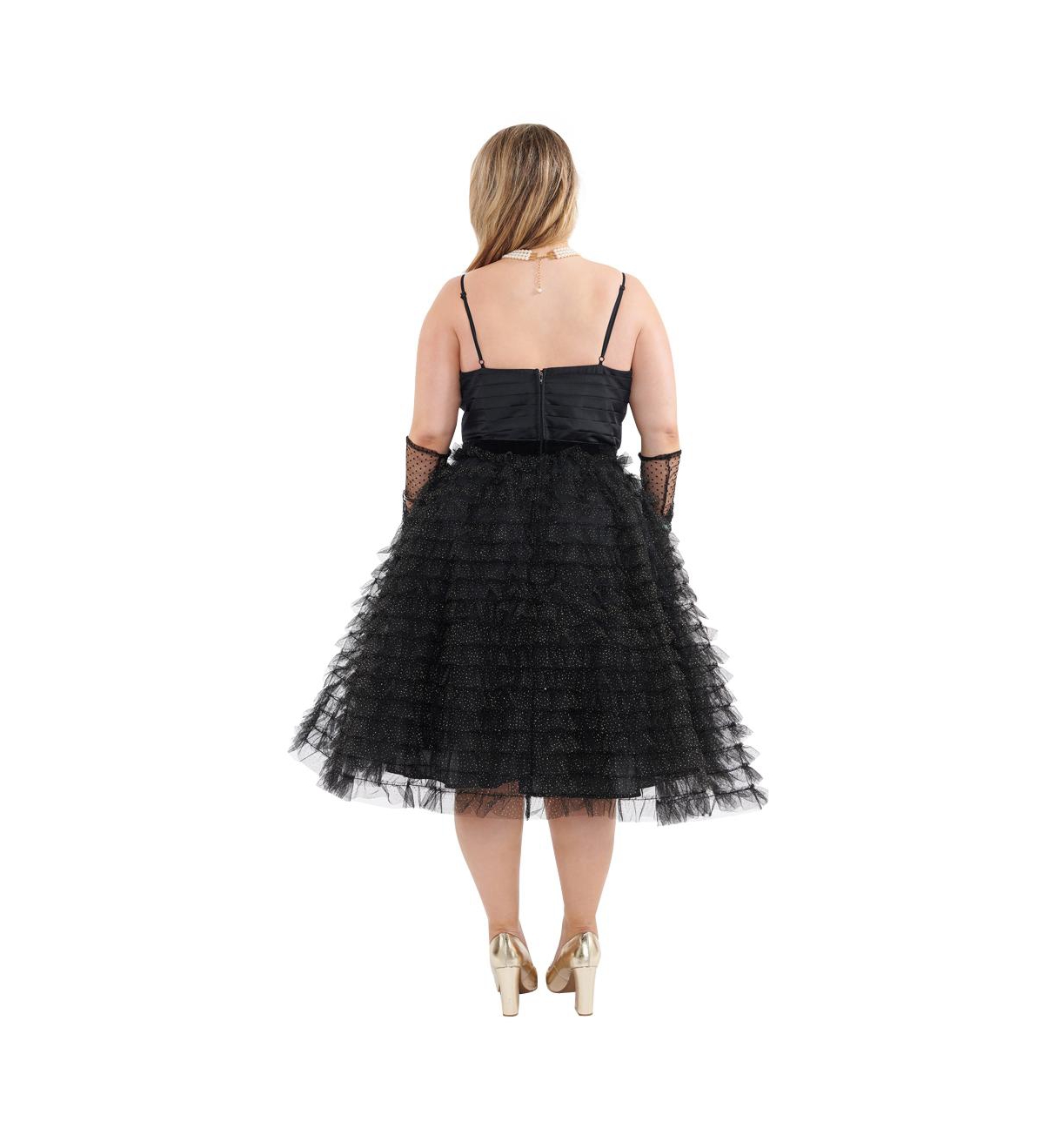Unique Vintage Plus Size Tulle Sweetheart Cupcake Swing Dress