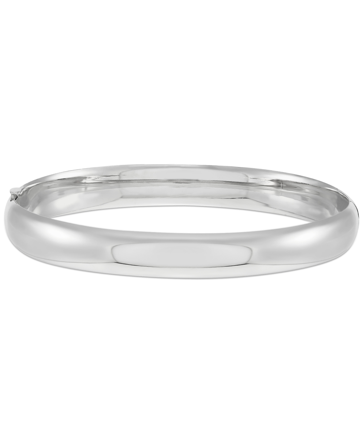 MACY'S POLISHED HINGED 8MM BANGLE BRACELET IN 10K GOLD 