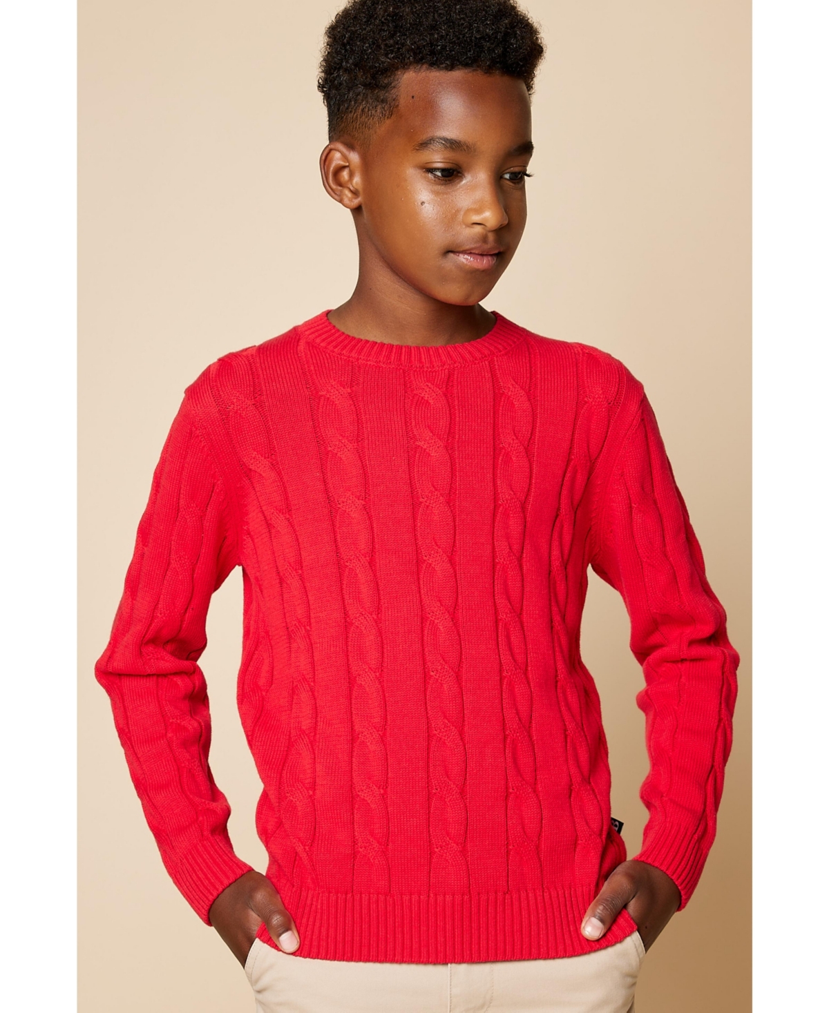 B by Brooks Brothers Big Boys Cable Sweater