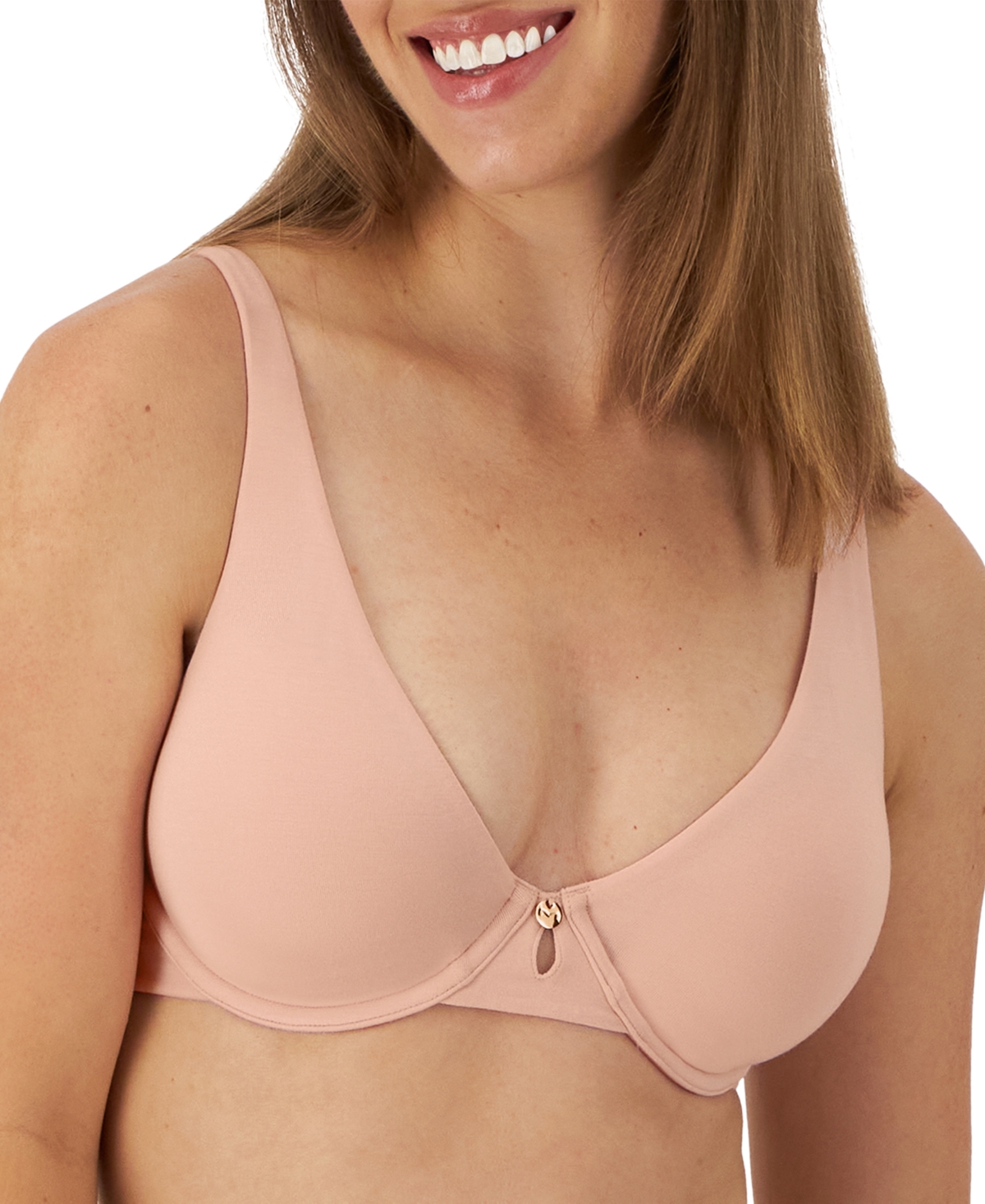Maidenform Women's Everyday Luxe Full Coverage Underwire T-shirt Bra Dm2403 In Pretty Blush