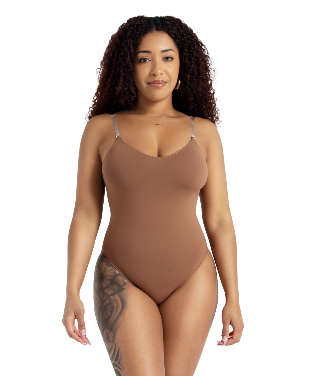 Capezio Women's Camisole Leotard w/ Clear Transition Straps - Skintone 60