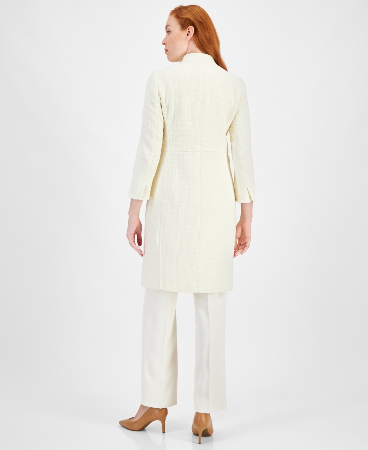 Anne Klein Women's Tweed Audrey Hepburn Topper Jacket