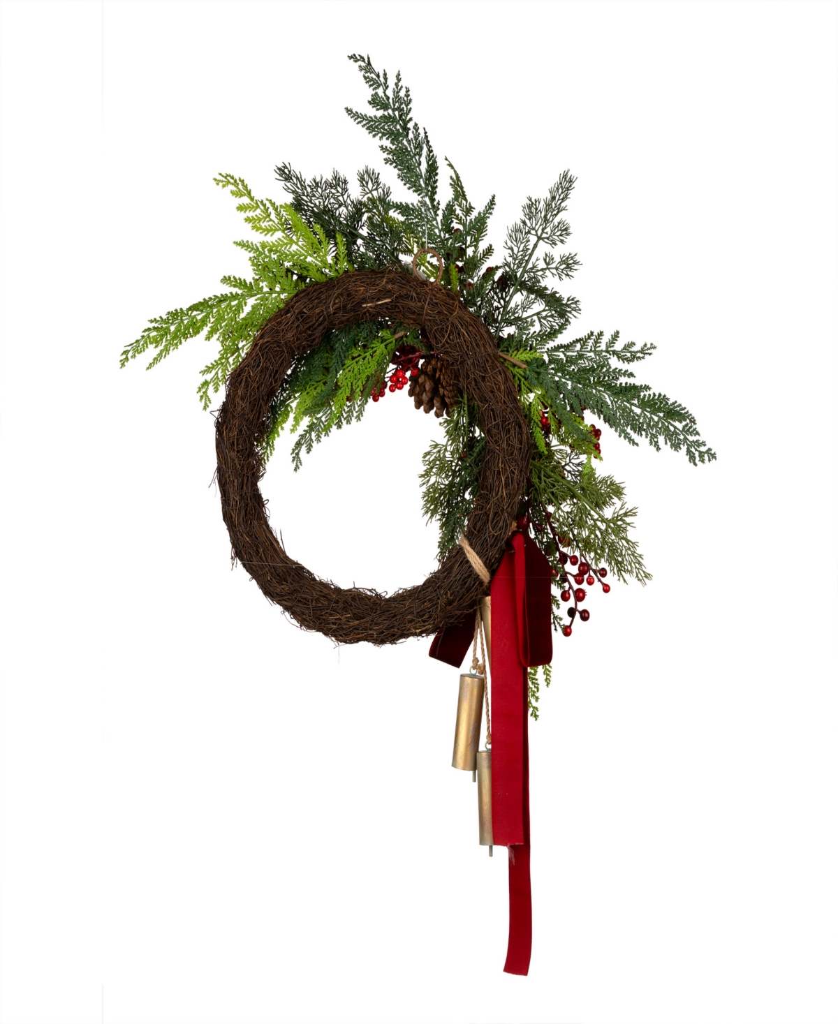 National Tree Company Christmas Joy Half Wreath, 24 Inches In Green