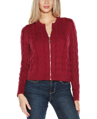 Women's Black Label Zip Cable Sweater
