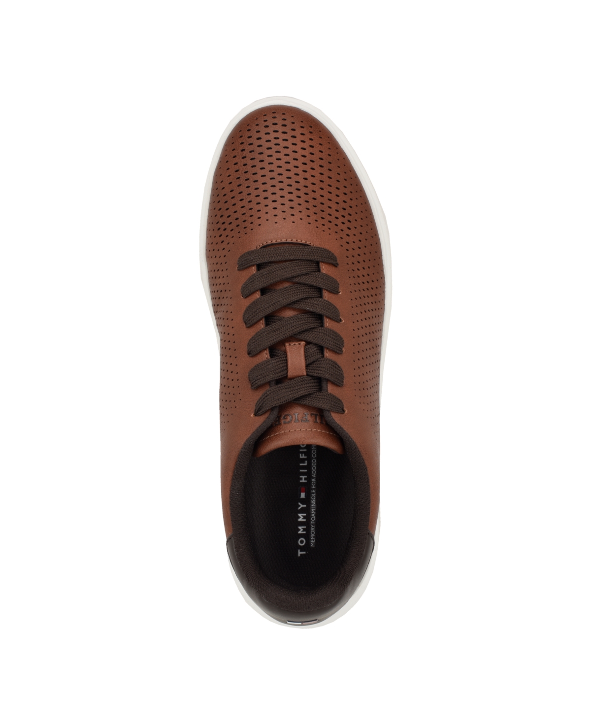 Tommy Hilfiger Men's Norwin Casual Lace Up Sneakers In Cognac,dark Brown