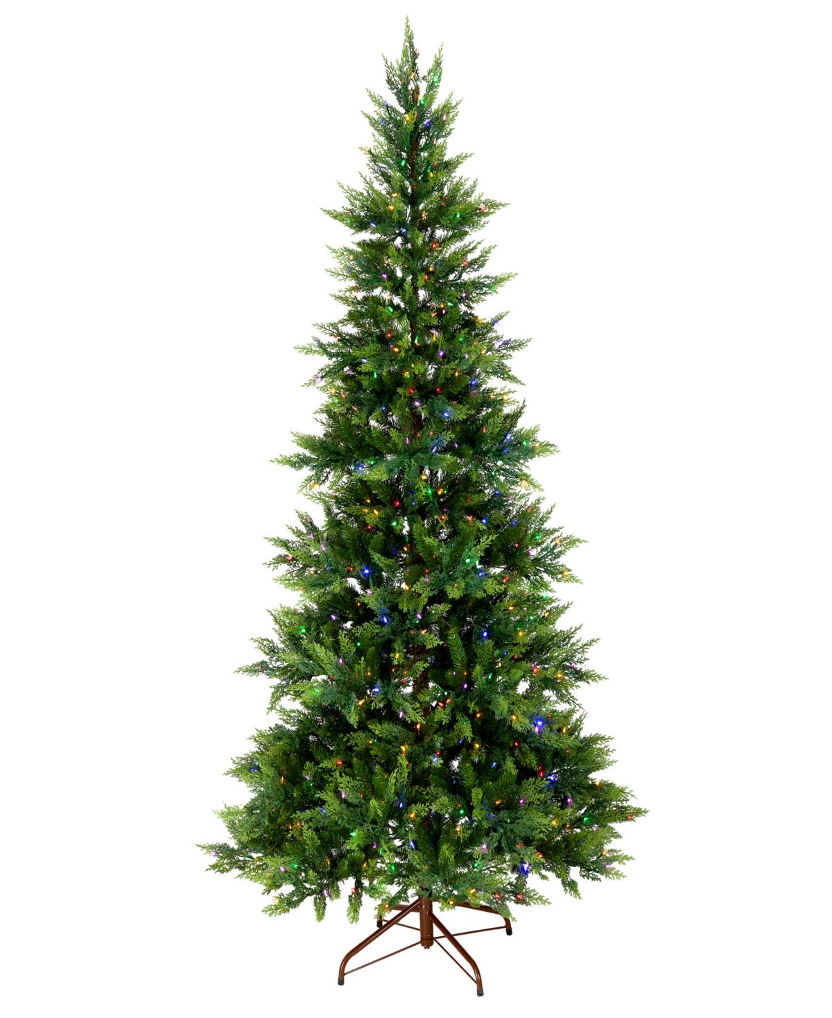 National Tree Company Festive Fern Hinged Tree, 7.5 Feet. In Green