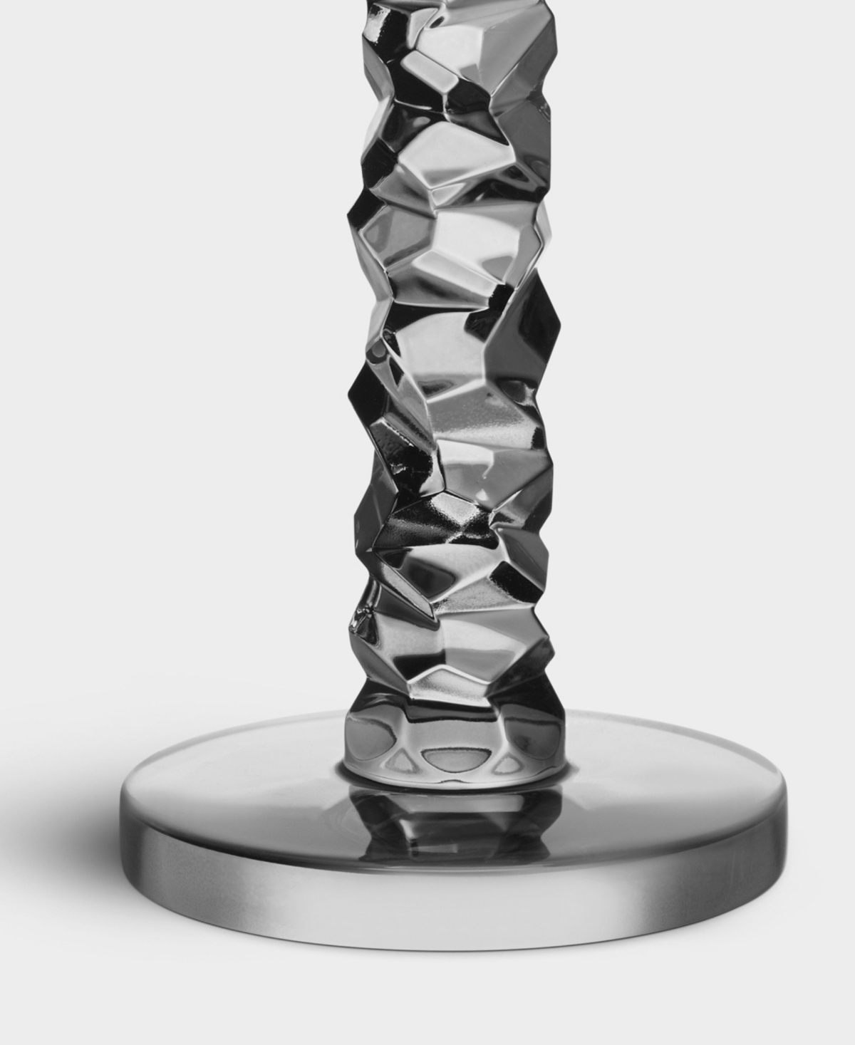 Orrefors Carat Graphite Candlesticks In Graphite,graphite