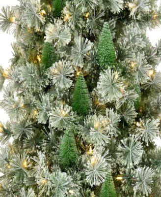 National Tree Company Snowy Bottle Brush Slim Tree, 7.5 feet