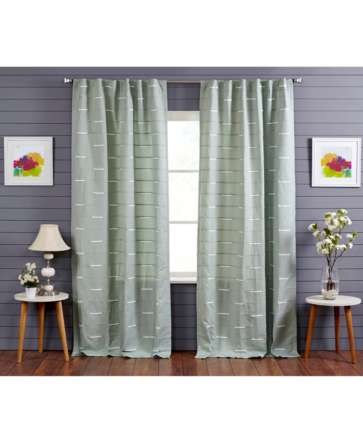 Westwood Linen Cotton Curtain Panel - Lined with Rod Pocket and Hidden Back Tabs - Natural