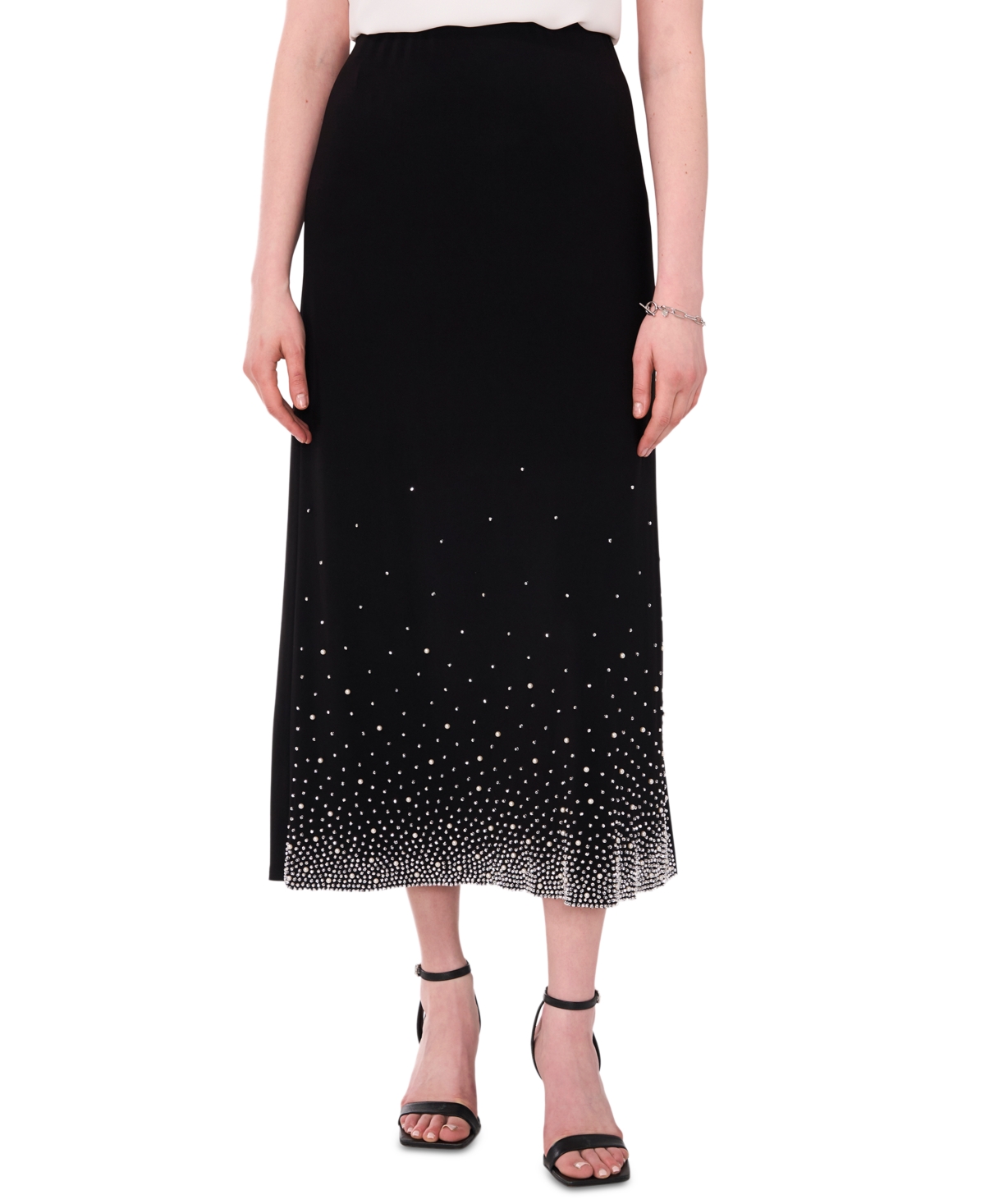 Msk Women's Faraj Embellished Pull-On Maxi Skirt