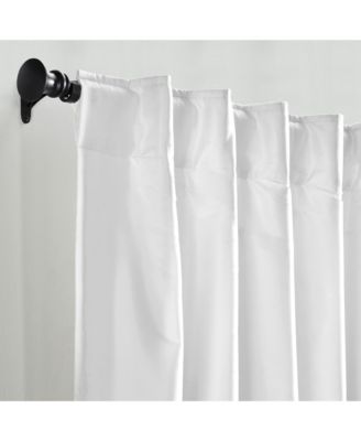 Valencia Faux Silk Taffeta Curtain Panel - with Heavy Interlining, Rod Pocket with Hidden Back Tabs