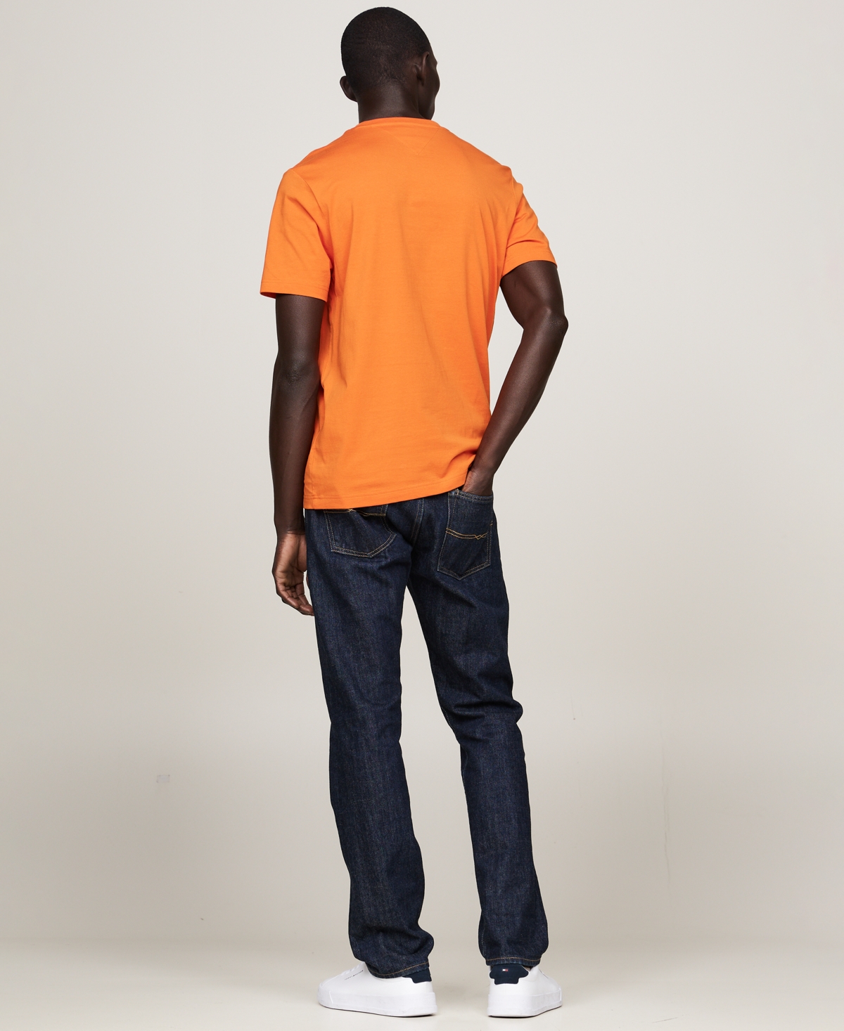 Tommy Hilfiger Men's Short Sleeve Crewneck Stacked Logo T-Shirt