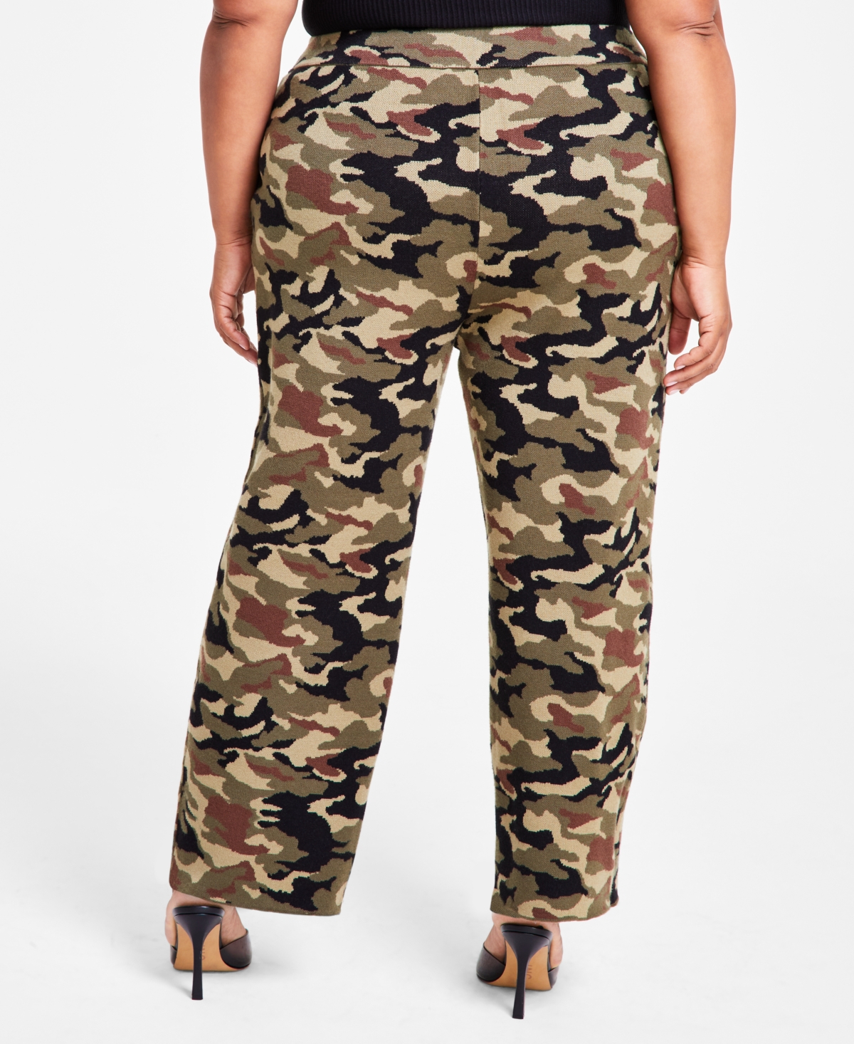 Nina Parker Trendy Plus Size Pull-On Knit Pants