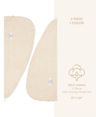 2-Pack Hair Drying Towels, 26" x 13"
